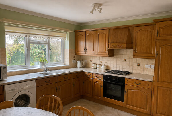 Functional kitchen before cupboard refurbishment in Hatfield