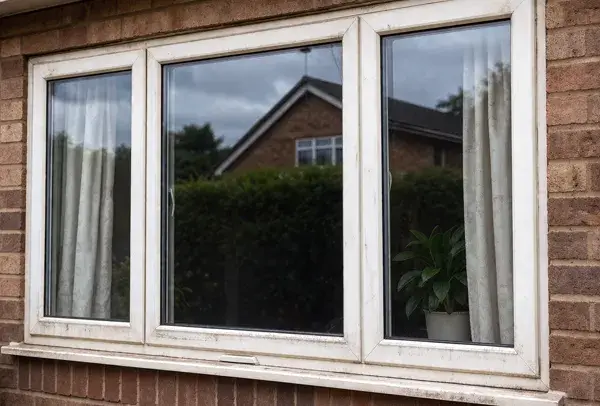 uPVC window frames before painting in Milton Keynes