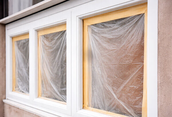 Window frames before painting in Milton Keynes