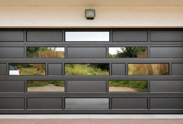 Aluminium garage door after painting in Milton Keynes