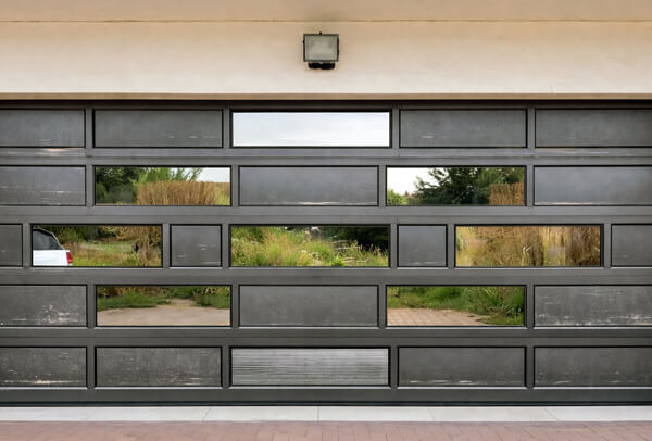 Aluminium garage door before painting in Milton Keynes