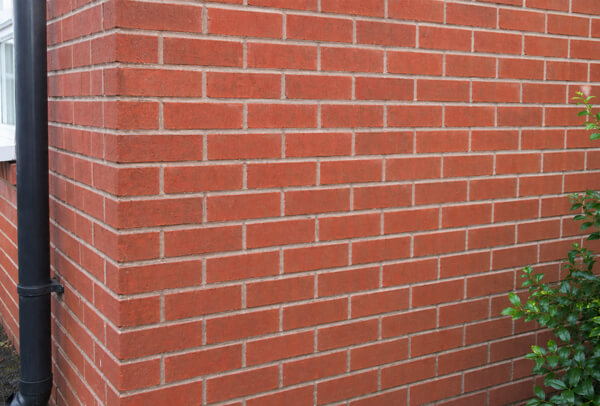 Brickwork in Northampton after cleaning, with a brighter more natural finish