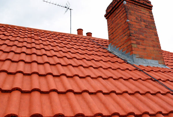 Clay tile roof after cleaning in Milton Keynes