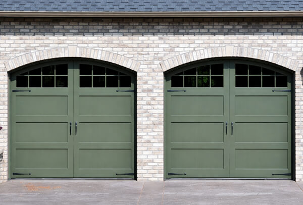 Composite garage door after painting in Milton Keynes