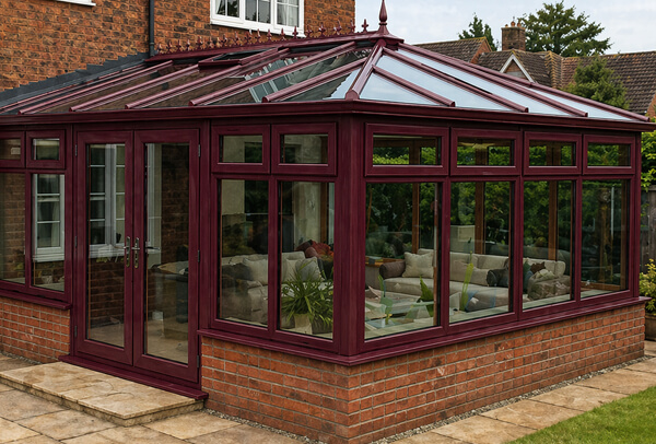 Conservatory in Northampton after a colour change, with a more modern appearance