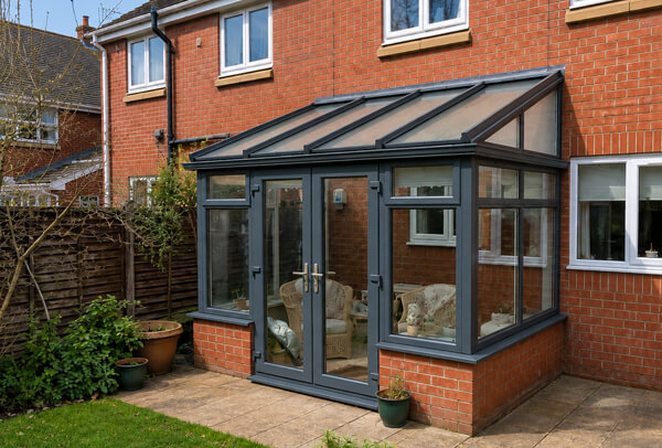 The same conservatory after the frames were given a fresh new finish