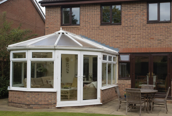 A conservatory before the frame colour was updated