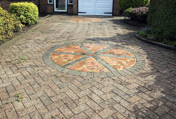 Driveway before cleaning in Milton Keynes