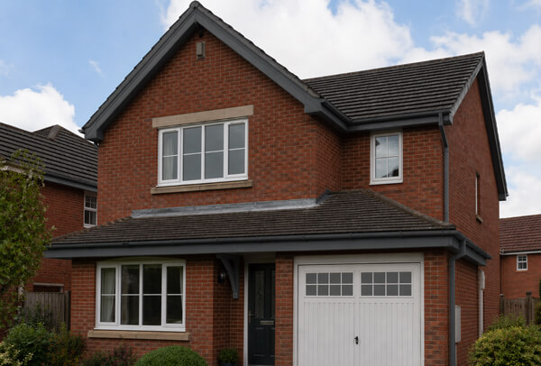 Fascias and soffits in Northampton after painting, with a brighter cleaner finish