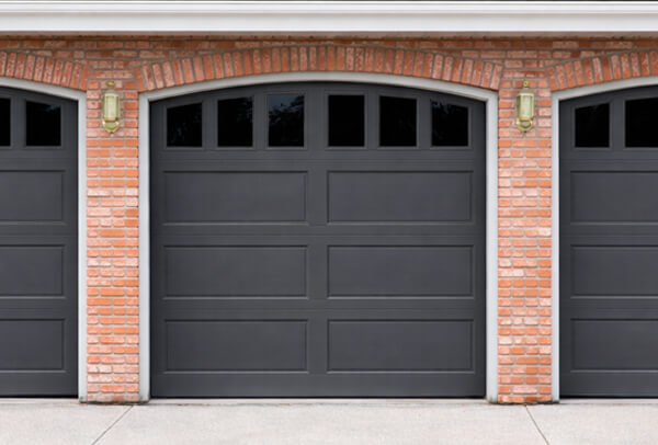 Fibreglass garage door after painting in Milton Keynes