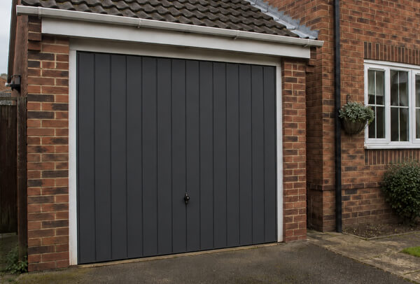 The same NN1 garage door after repainting