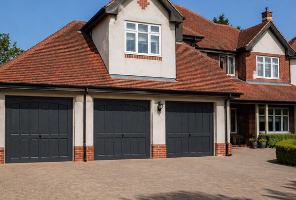 The same garage door after the colour change