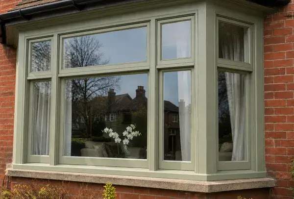 Timber window frames after preparation and repainting