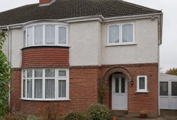 White uPVC window frames before a colour change