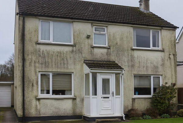 House exterior in Northampton before a cleaning transformation