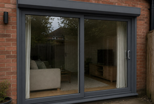 Window frames after exterior colour coordination in Hatfield
