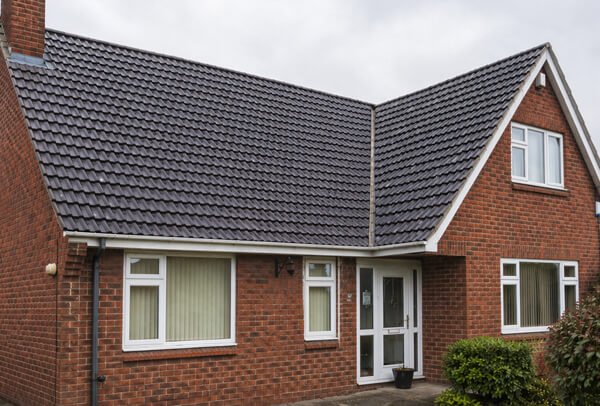 Roof in Northampton after cleaning, with a fresher and more even-looking finish