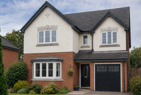 Luton roofline after exterior colour planning and painting