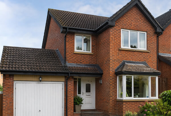 Roofline in Northampton after repainting, with a fresher and more modern finish