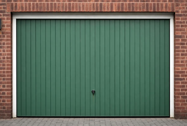 Steel garage door after painting in Milton Keynes