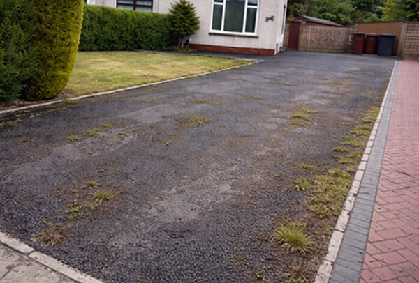 Tarmac driveway before cleaning in Milton Keynes
