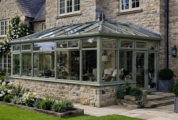 uPVC conservatory after painting in Milton Keynes