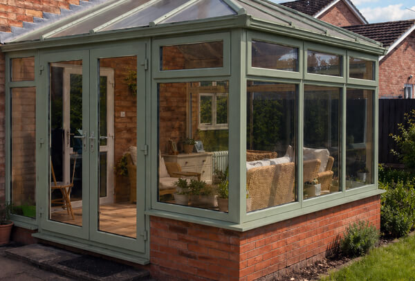 uPVC conservatory in Northampton after painting, with a cleaner updated finish