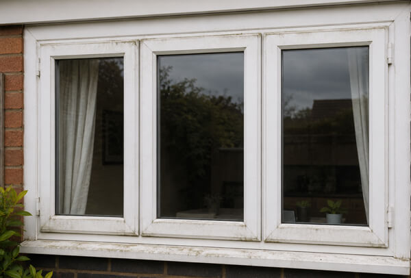 Window frames before exterior colour matching in Kettering