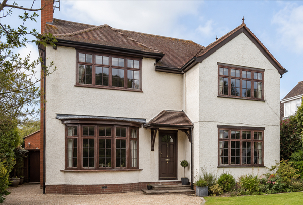 White uPVC window frames before painting in Kettering