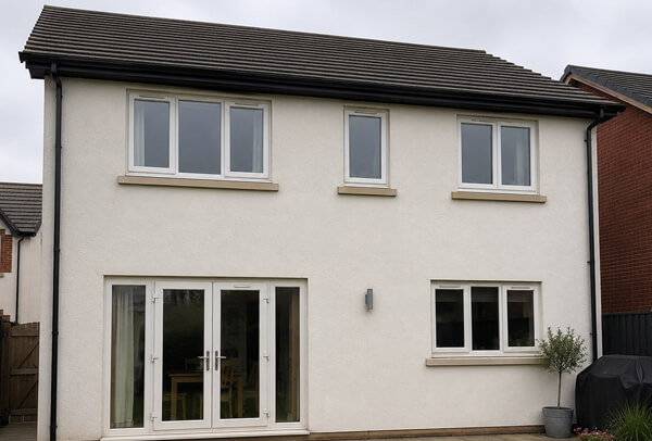 Several exterior window frames before repainting in Bicester