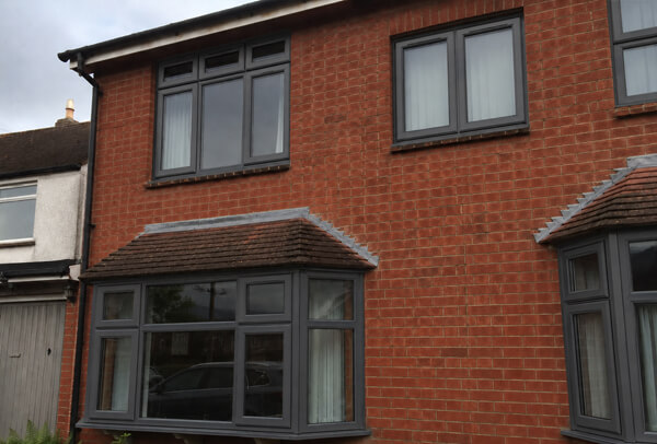 Exterior window frames after a smarter painted finish in Hatfield