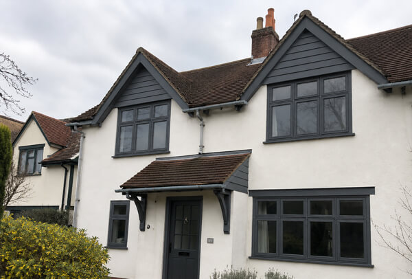 Character timber windows after repainting in Bicester