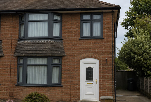 Front window frames after a cleaner painted finish in Kettering
