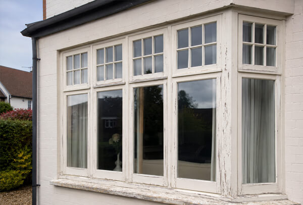 Older timber windows before repainting in Hatfield