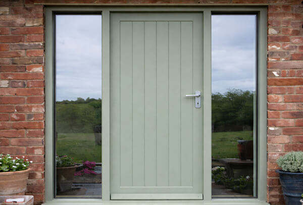 Wooden front door after painting in Milton Keynes