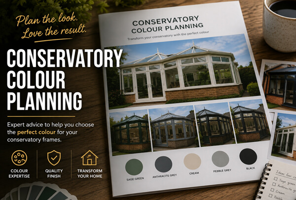 A conservatory with a frame colour chosen to suit the house