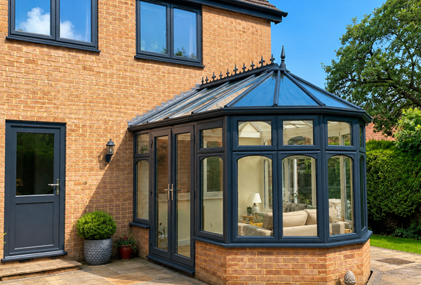 Conservatory frames after a colour update that works with nearby doors and windows in Bicester