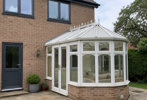 Conservatory frames before a colour update to suit nearby doors and windows in Bicester