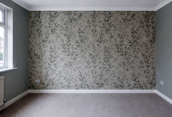 Interior decorating in Hatfield after painting with clean skirting boards and door frames