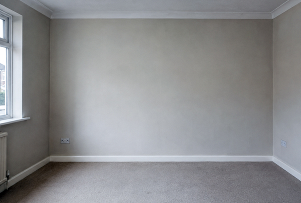 Interior decorating in Hatfield before painting with marked skirting boards and door frames