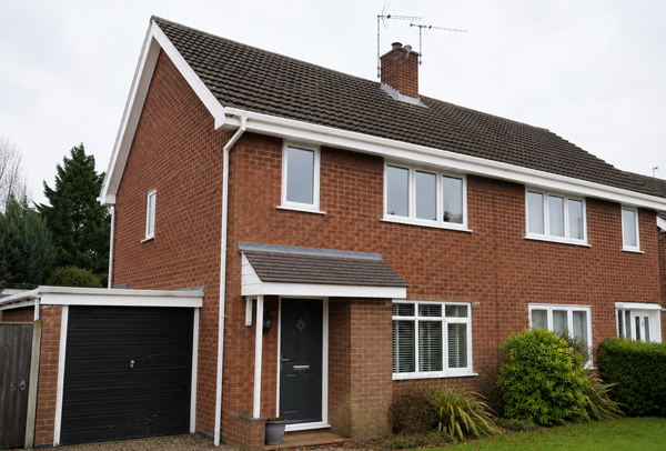Exterior roofline trim after painting in Hatfield