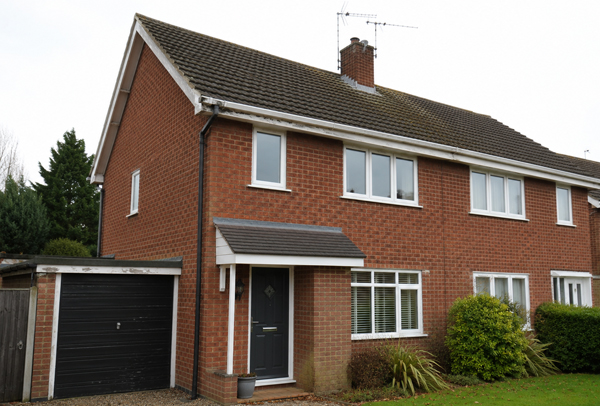 Exterior roofline trim before painting in Hatfield