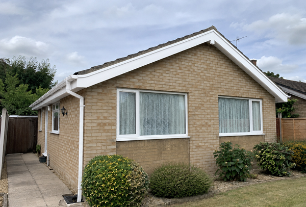 Bargeboard and guttering after painting in Hatfield