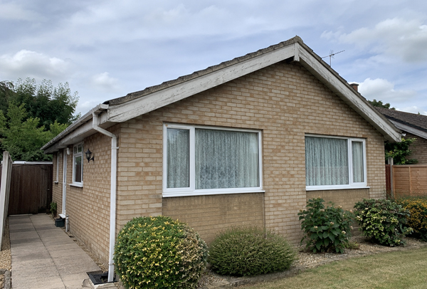 Bargeboard and guttering before painting in Hatfield