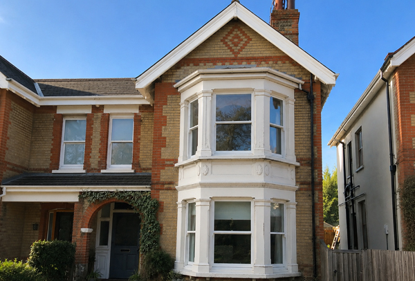 Roofline trim after painting in Hatfield with a tidy exterior finish