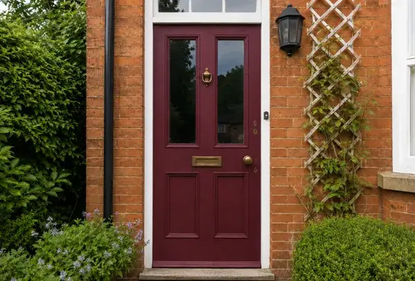 Front door after being given a fresh painted finish