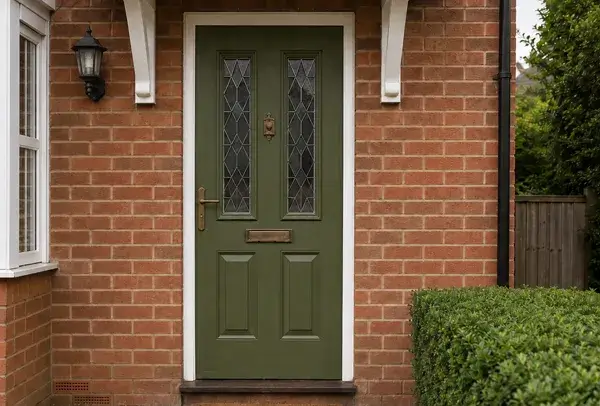 The same front door after repainting