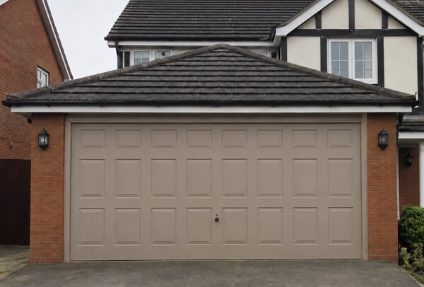 Garage door after repainting viewed from the driveway in Kettering
