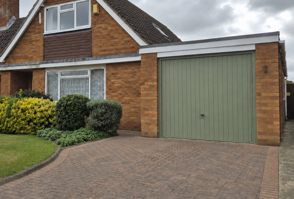 Garage door after photo-led repainting advice in Aylesbury