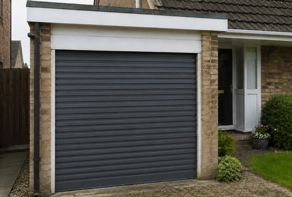 Large garage door after painting in Aylesbury
